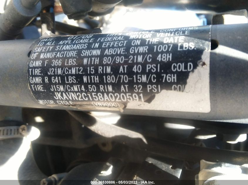 2008 KAWASAKI VN900 C - JKAVN2C158A020591
