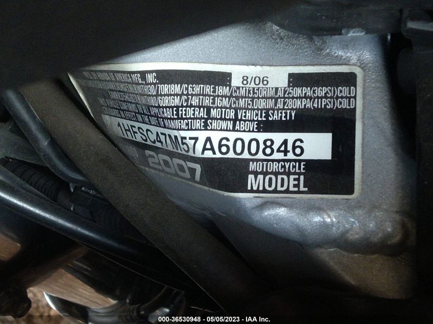 2007 HONDA GL1800 1HFSC47M57A600846