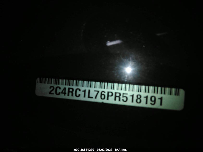 VIN 2C4RC1L76PR518191 2023 CHRYSLER PACIFICA HYBRID TOURING L