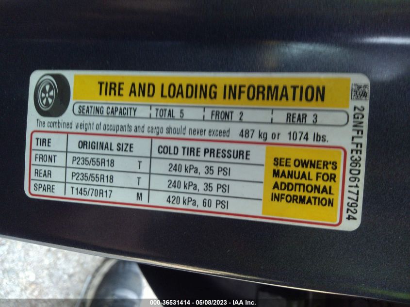 2013 CHEVROLET EQUINOX LTZ - 2GNFLFE36D6177924