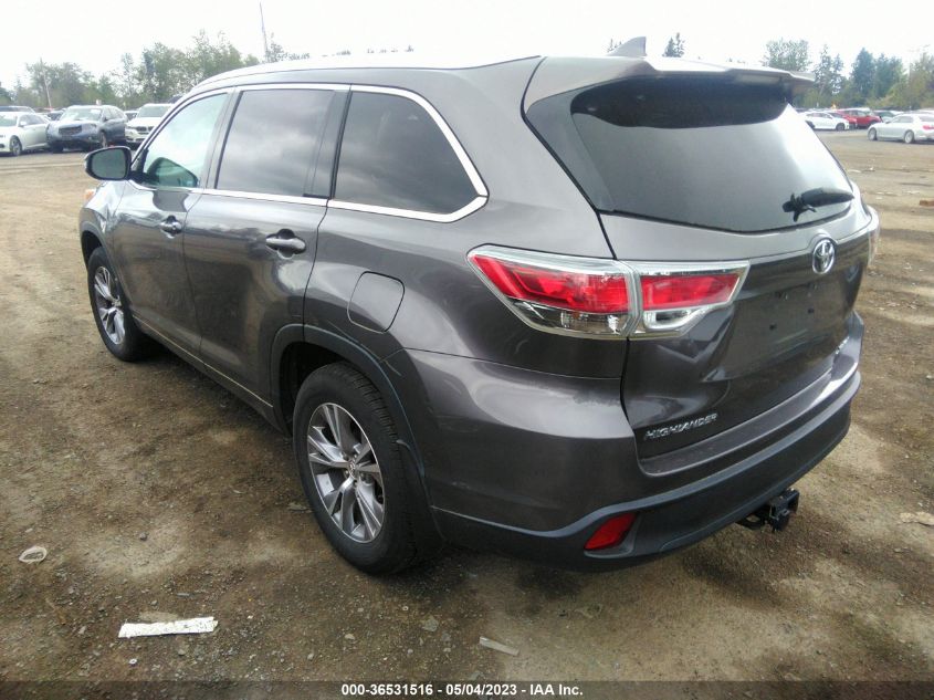 2014 TOYOTA HIGHLANDER XLE - 5TDJKRFH1ES017569