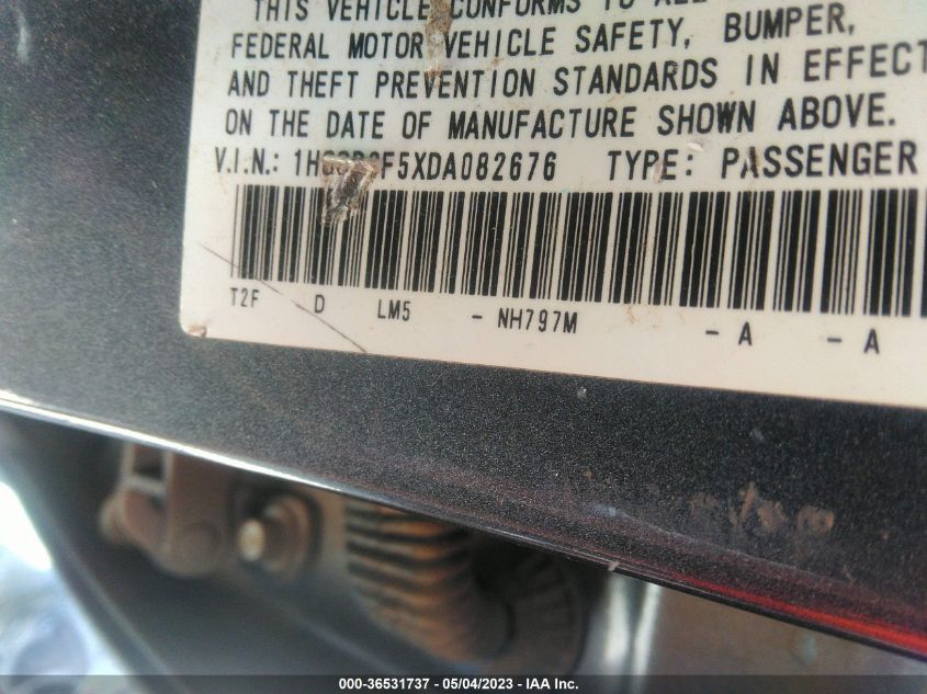 2013 HONDA ACCORD SDN SPORT - 1HGCR2F5XDA082676