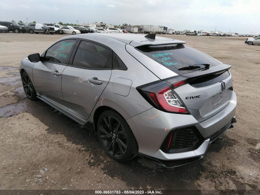 2018 HONDA CIVIC HATCHBACK SPORT - SHHFK7H42JU212303