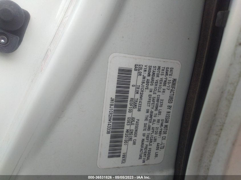 2017 NISSAN ROGUE SPORT SV - JN1BJ1CR2HW143338