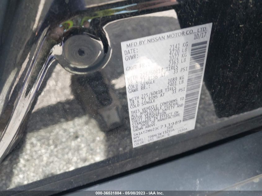 2018 NISSAN ROGUE SL - 5N1AT2MV2JC713989