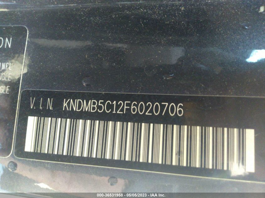 2015 KIA SEDONA LX - KNDMB5C12F6020706