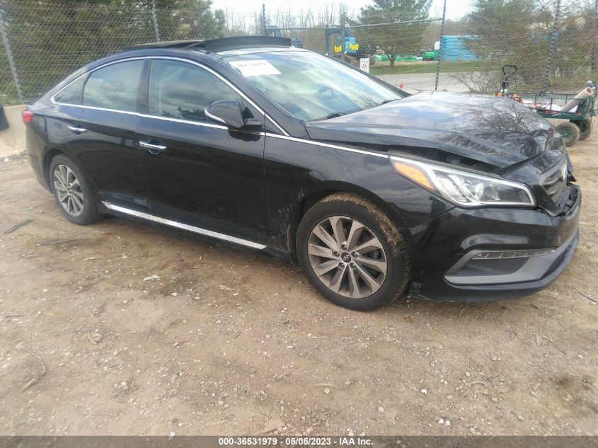 2016 HYUNDAI SONATA 2.4L SPORT TECH - 5NPE34AF5GH265730