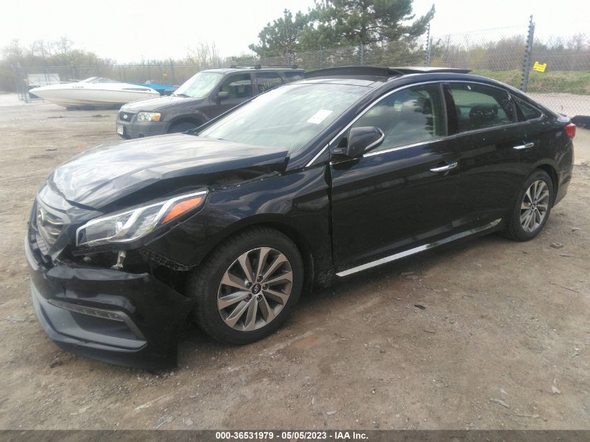 2016 HYUNDAI SONATA 2.4L SPORT TECH - 5NPE34AF5GH265730