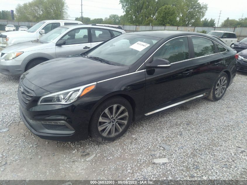 2016 HYUNDAI SONATA 2.4L SPORT - 5NPE34AF3GH291906