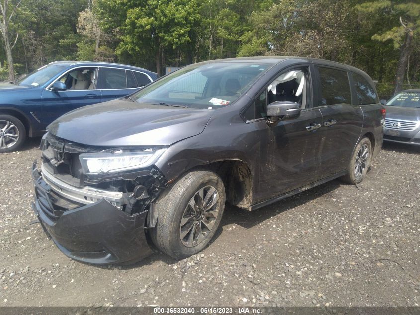 2022 HONDA ODYSSEY EX-L - 5FNRL6H77NB040443