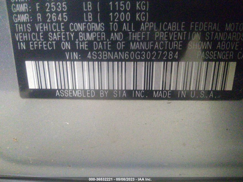 2016 SUBARU LEGACY 2.5I LIMITED - 4S3BNAN60G3027284