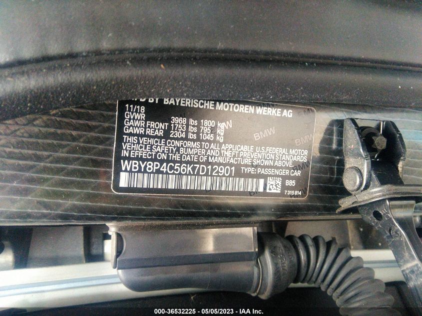 2019 BMW I3 WBY8P4C56K7D12901