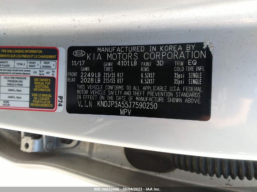 2018 KIA SOUL + - KNDJP3A55J7590250