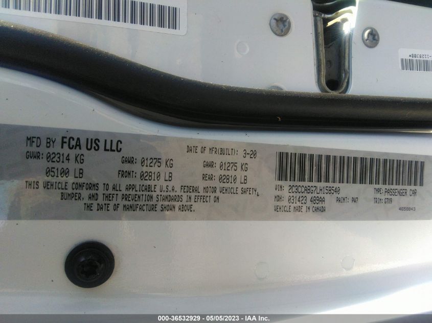 2020 CHRYSLER 300 - 2C3CCABG7LH158540