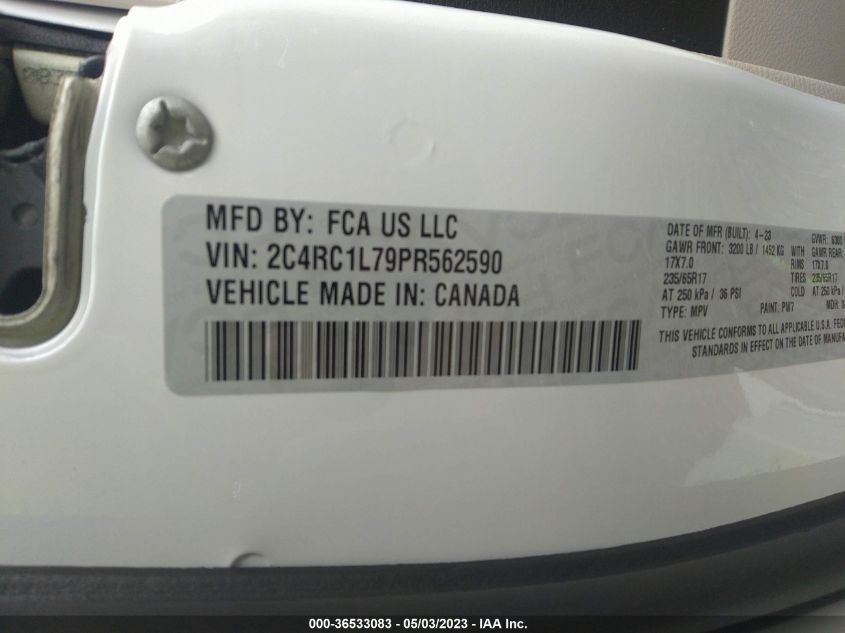 2023 CHRYSLER PACIFICA HYBRID TOURING L - 2C4RC1L79PR562590