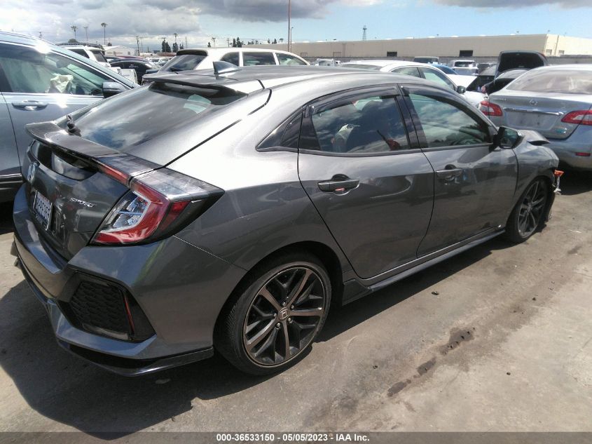 2019 HONDA CIVIC HATCHBACK SPORT - SHHFK7H42KU411214