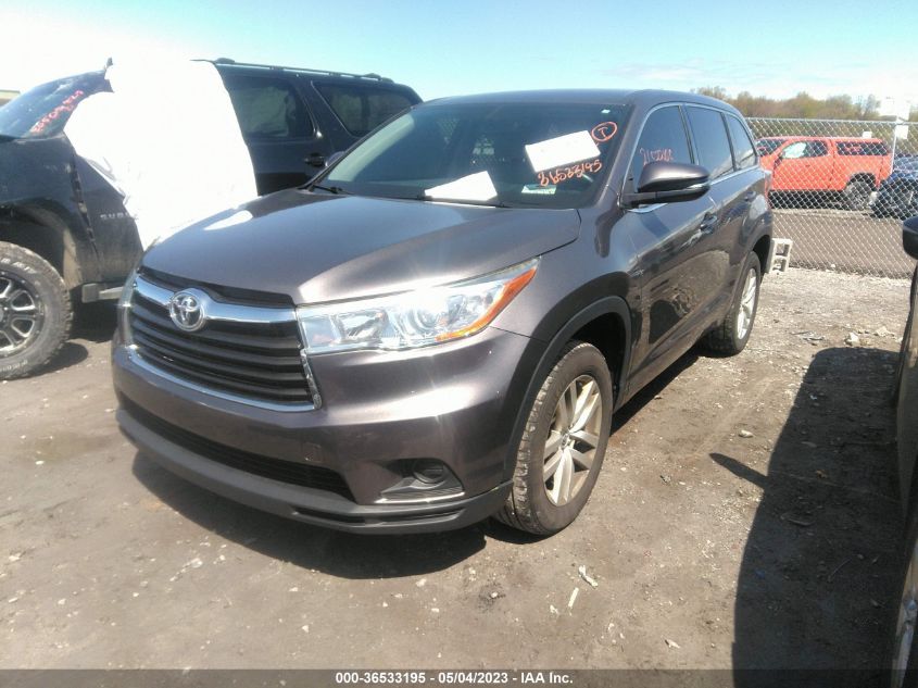 2016 TOYOTA HIGHLANDER LE - 5TDZARFH2GS021509