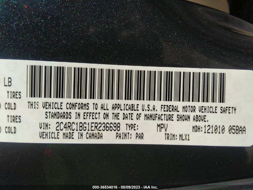2014 CHRYSLER TOWN & COUNTRY TOURING - 2C4RC1BG1ER236698