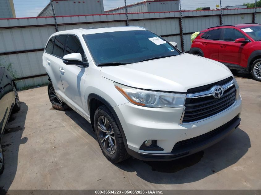 2016 TOYOTA HIGHLANDER XLE - 5TDKKRFHXGS156915