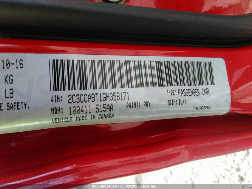 2016 CHRYSLER 300 300S ALLOY EDITION - 2C3CCABT1GH358171