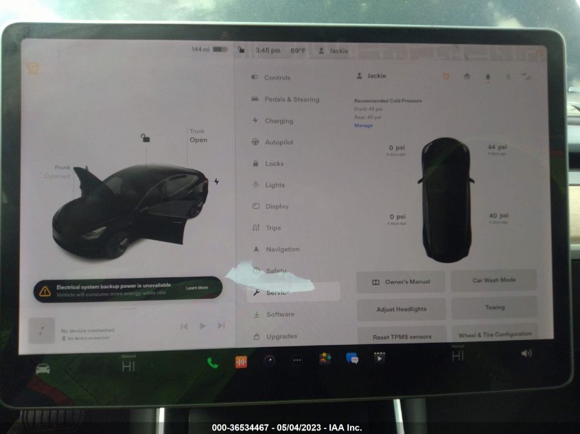 2018 TESLA MODEL 3 RANGE BATTERY - 5YJ3E1EA1JF171655