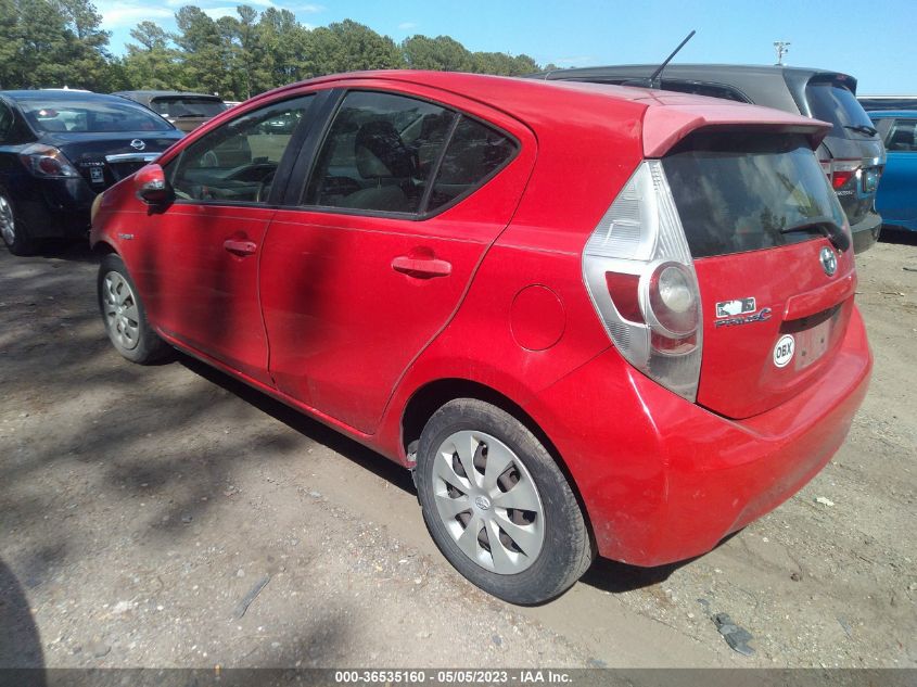 2013 TOYOTA PRIUS C ONE/TWO/THREE/FOUR - JTDKDTB33D1536558