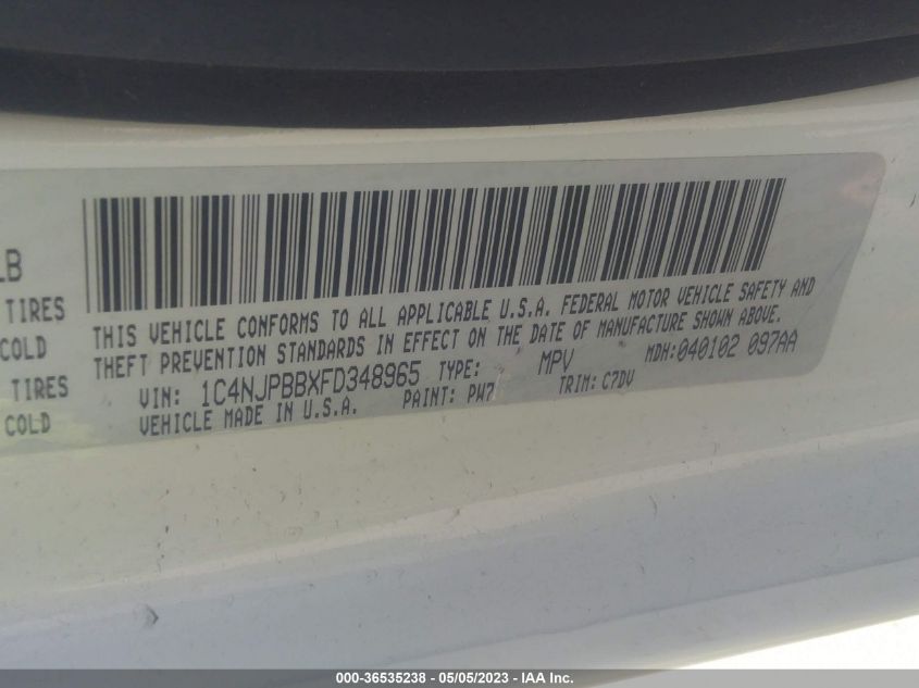 2015 JEEP PATRIOT SPORT - 1C4NJPBBXFD348965