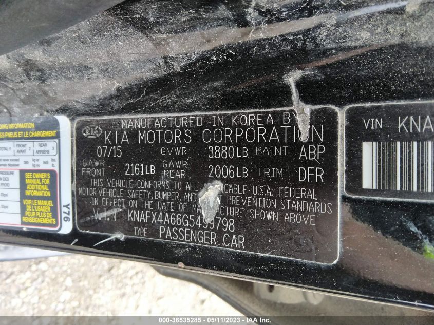 2016 KIA FORTE LX - KNAFX4A66G5499798