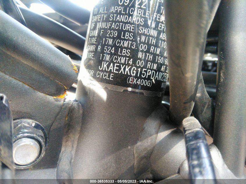 2023 KAWASAKI EX400 JKAEXKG15PDAM2529