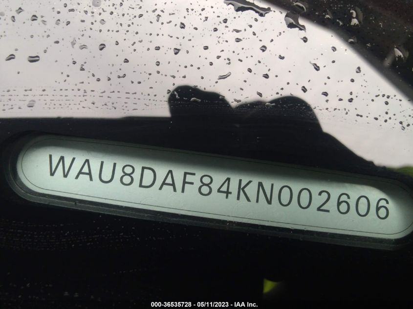 2019 AUDI A8 WAU8DAF84KN002606