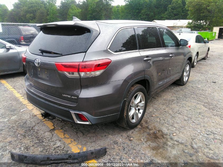 2018 TOYOTA HIGHLANDER LIMITED - 5TDDZRFH4JS485203