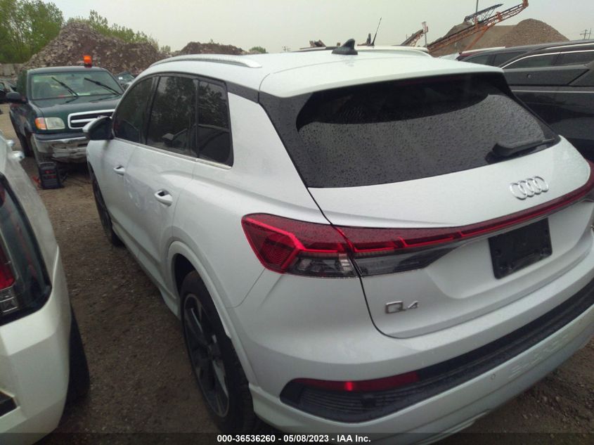 2022 AUDI Q4 E-TRON PREMIUM PLUS WA1H2BFZXNP043235