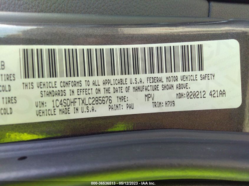 2020 DODGE DURANGO SPECIAL SERVICE - 1C4SDHFTXLC285676