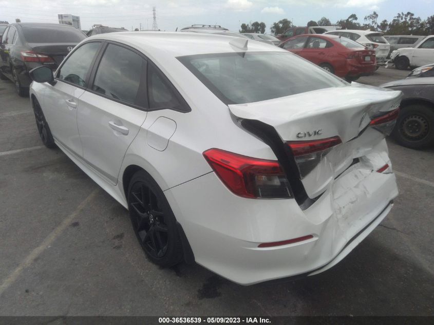 2022 HONDA CIVIC SEDAN SPORT - 2HGFE2F51NH596623