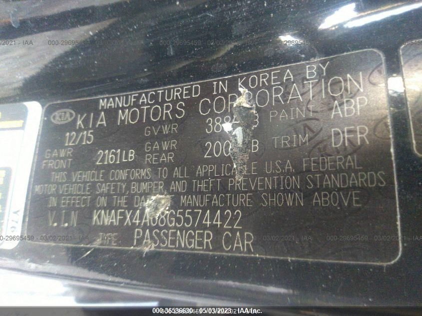2016 KIA FORTE LX - KNAFX4A68G5574422