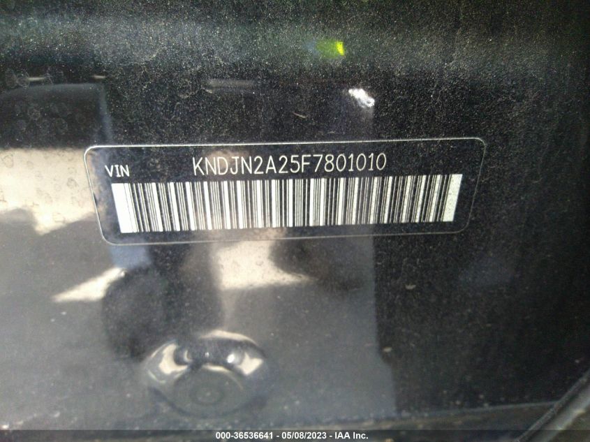 2015 KIA SOUL BASE - KNDJN2A25F7801010