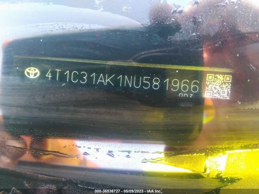 2022 TOYOTA CAMRY HYBRID LE - 4T1C31AK1NU581966