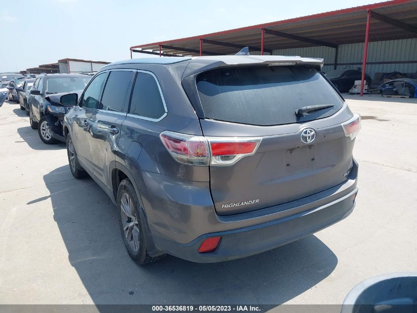 2014 TOYOTA HIGHLANDER XLE - 5TDKKRFH8ES017783