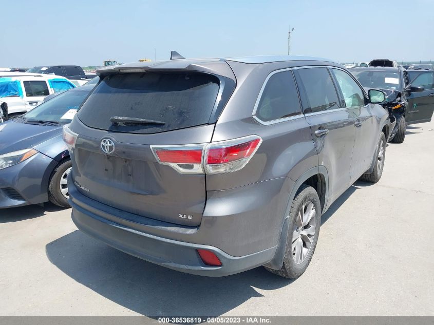 2014 TOYOTA HIGHLANDER XLE - 5TDKKRFH8ES017783