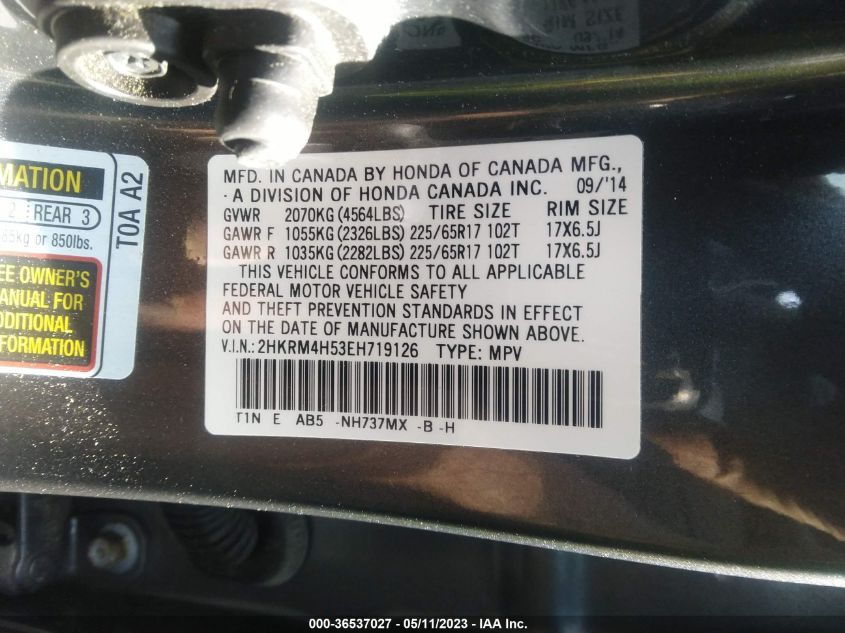 2014 HONDA CR-V EX - 2HKRM4H53EH719126