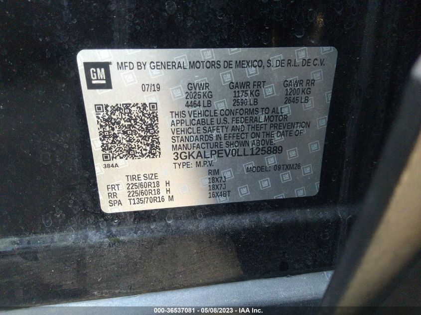 2020 GMC TERRAIN SLT - 3GKALPEV0LL125889