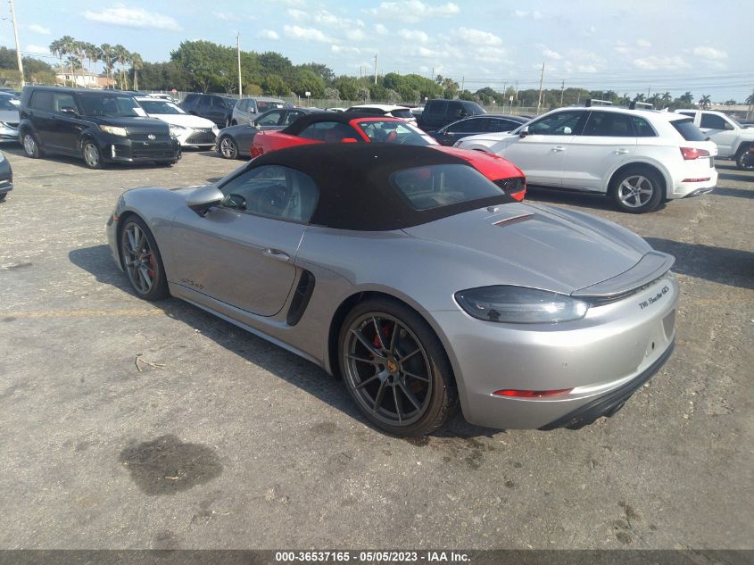 2021 PORSCHE 718 BOXSTER GTS 4.0/25 YEARS WP0CD2A86MS232081
