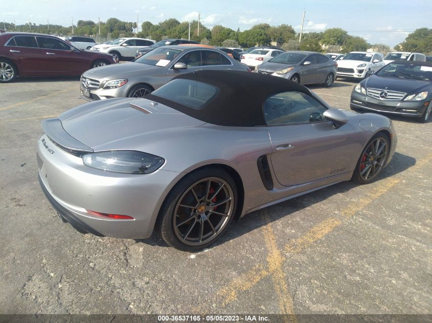 2021 PORSCHE 718 BOXSTER GTS 4.0/25 YEARS WP0CD2A86MS232081