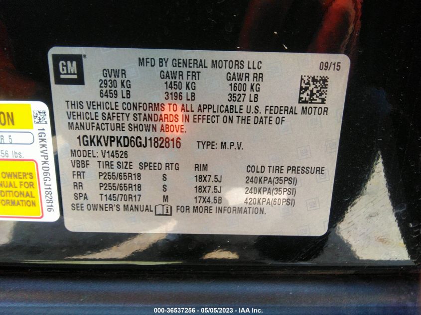 2016 GMC ACADIA SLE - 1GKKVPKD6GJ182816