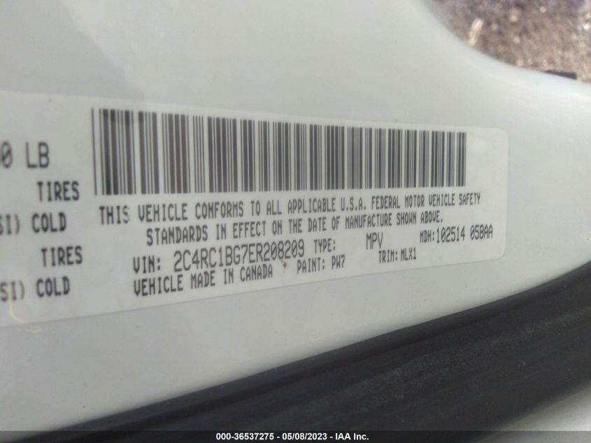 2014 CHRYSLER TOWN & COUNTRY TOURING - 2C4RC1BG7ER208209