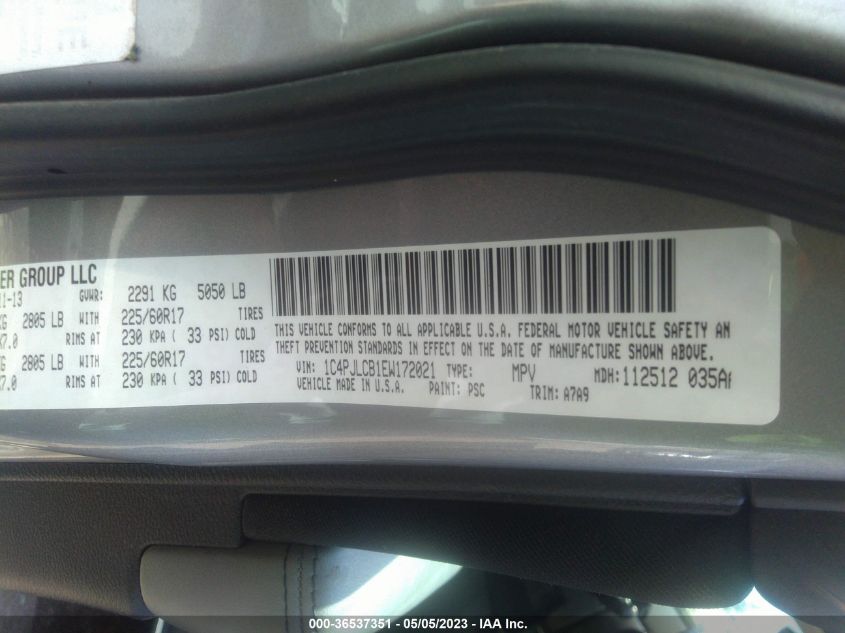 2014 JEEP CHEROKEE LATITUDE - 1C4PJLCB1EW172021