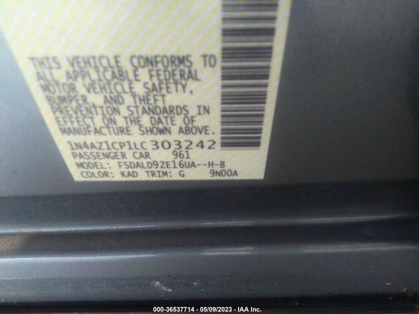 2020 NISSAN LEAF SV - 1N4AZ1CP1LC303242