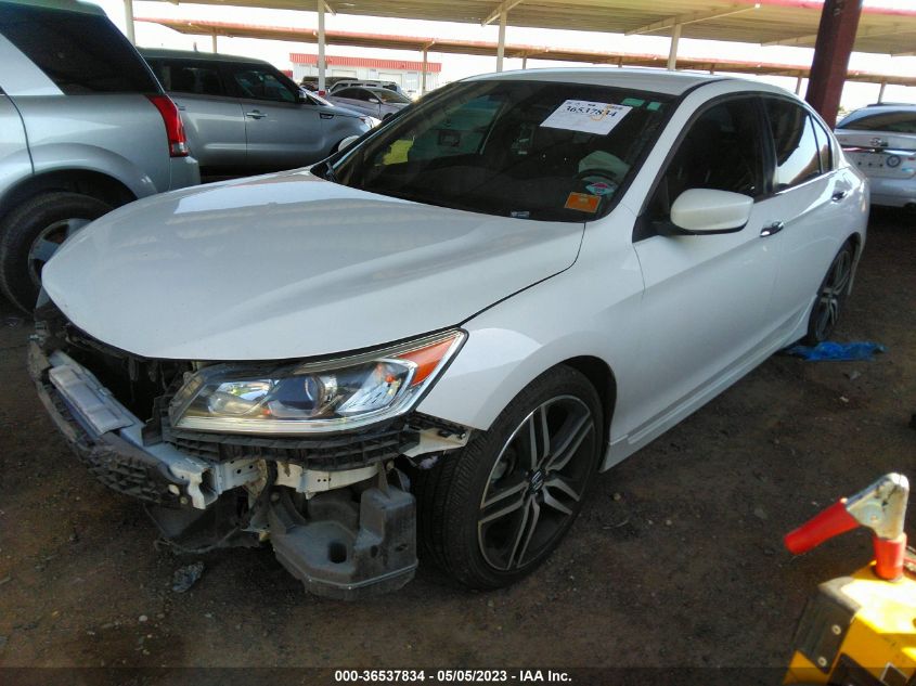 2017 HONDA ACCORD SEDAN SPORT - 1HGCR2F56HA171215