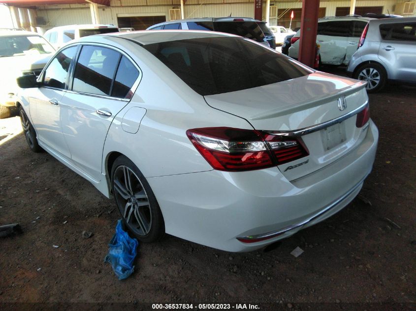 2017 HONDA ACCORD SEDAN SPORT - 1HGCR2F56HA171215