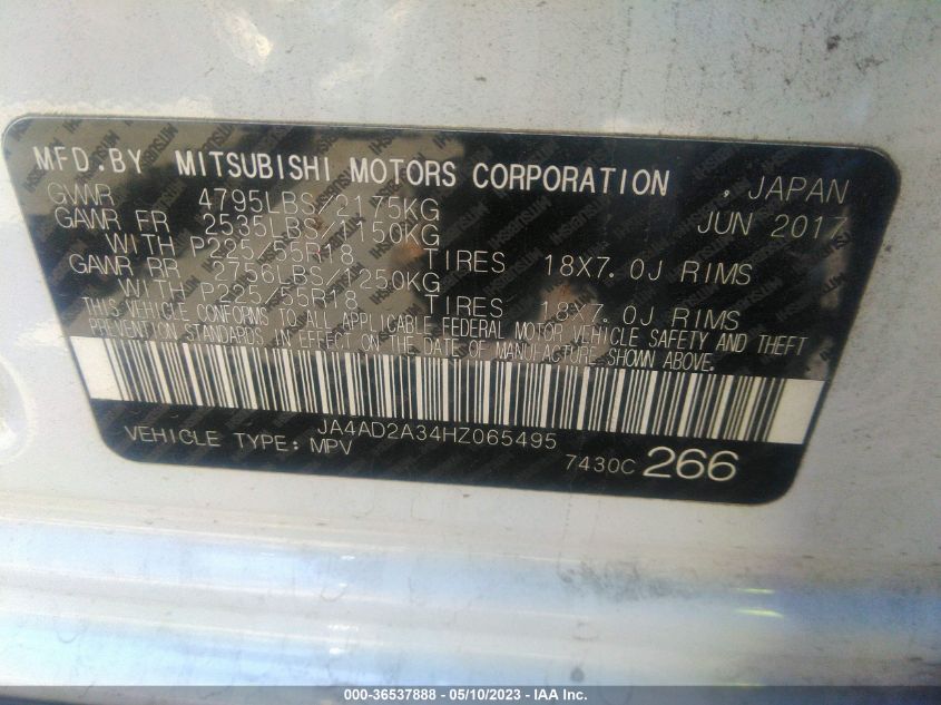 2017 MITSUBISHI OUTLANDER ES - JA4AD2A34HZ065495